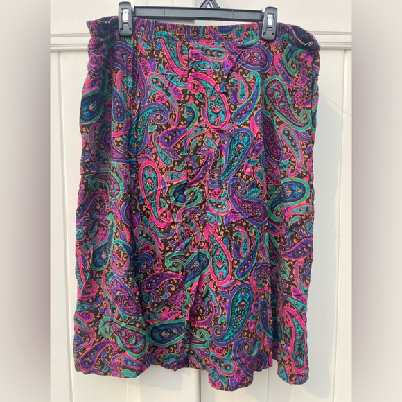 XL VTG 90s Paisley Midi Skirt by Joanna Sport - Picture 1 of 6